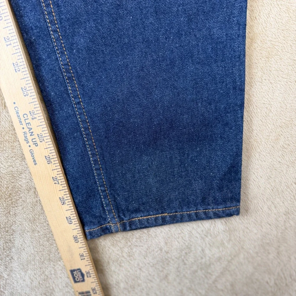 Vintage Levis Orange Tab Jeans Mens 35x30 Dark Wash Tapered Leg Made in USA 691